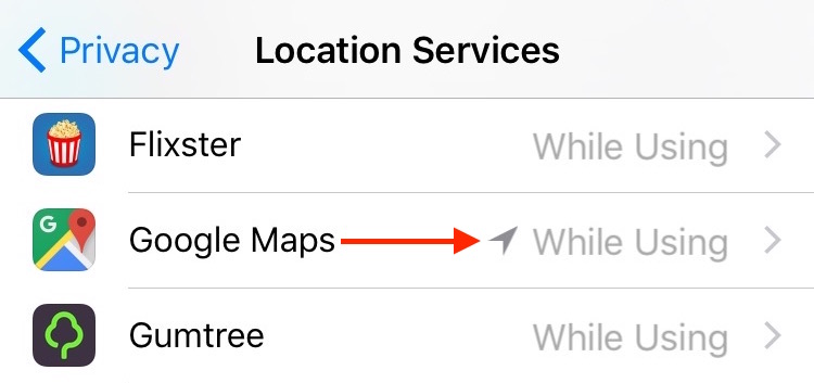 9. Settings Privacy Location Services Google Maps